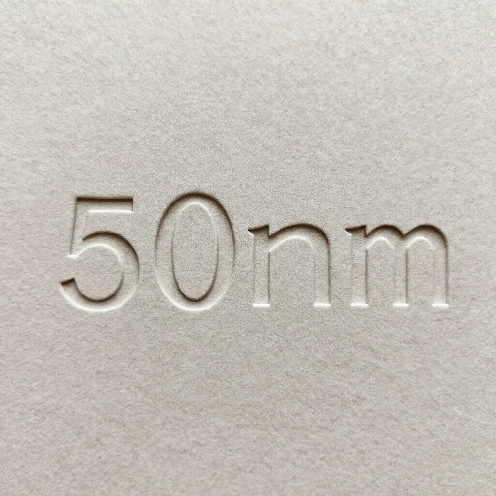 Detail macro of paper texture and letterpress typography, soft da
